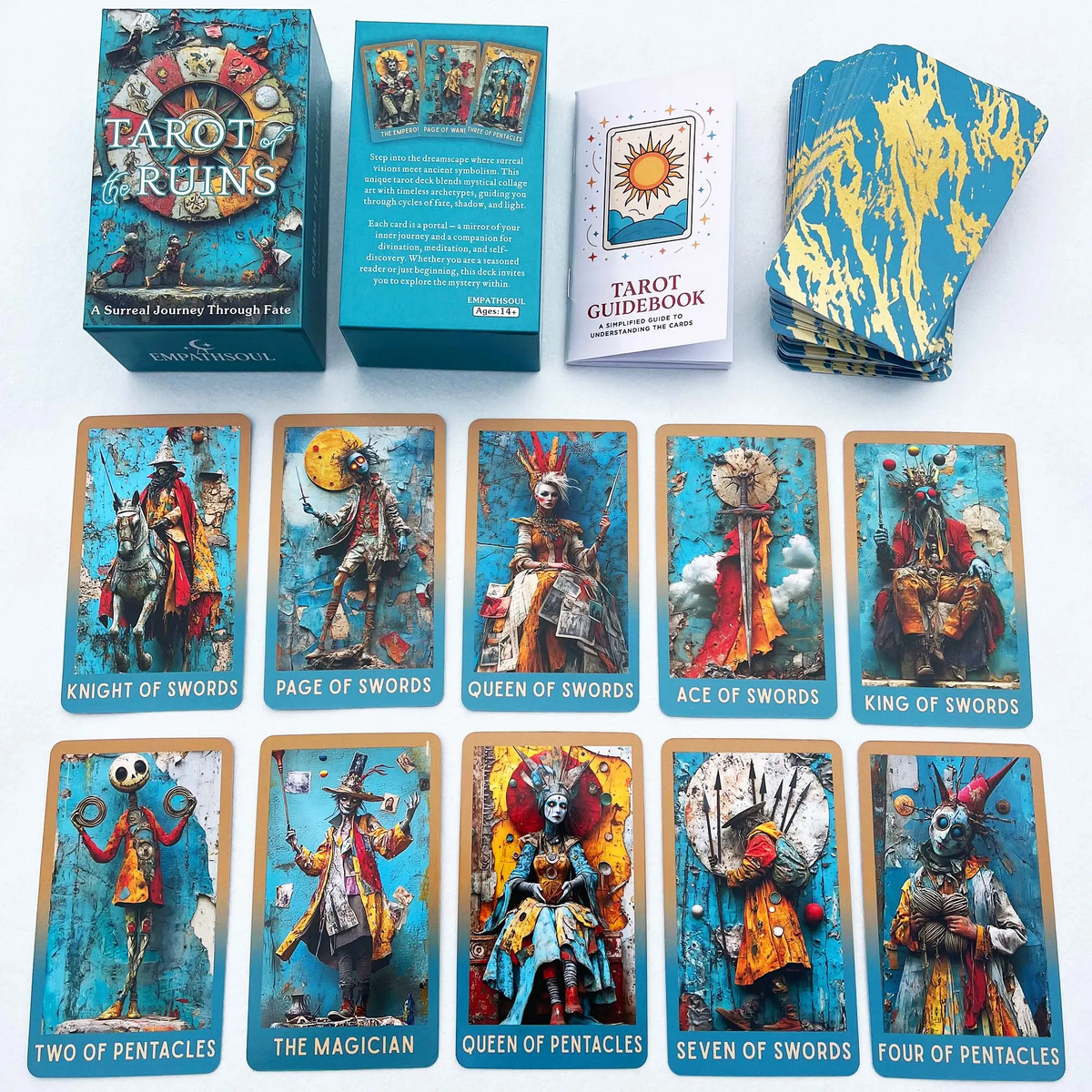 Таро РУЇН. Сюрреалістична подорож крізь долю. 78 карт 13x8 див. Tarot of the RUINS. Карти Таро.