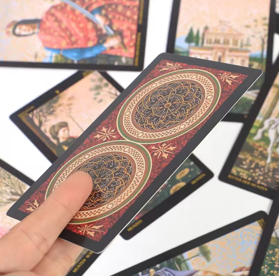 Золоте Таро Боттичеллі. 7 х 12 см Golden Botticelli Tarot. Lo Scarabeо. Карти Таро.