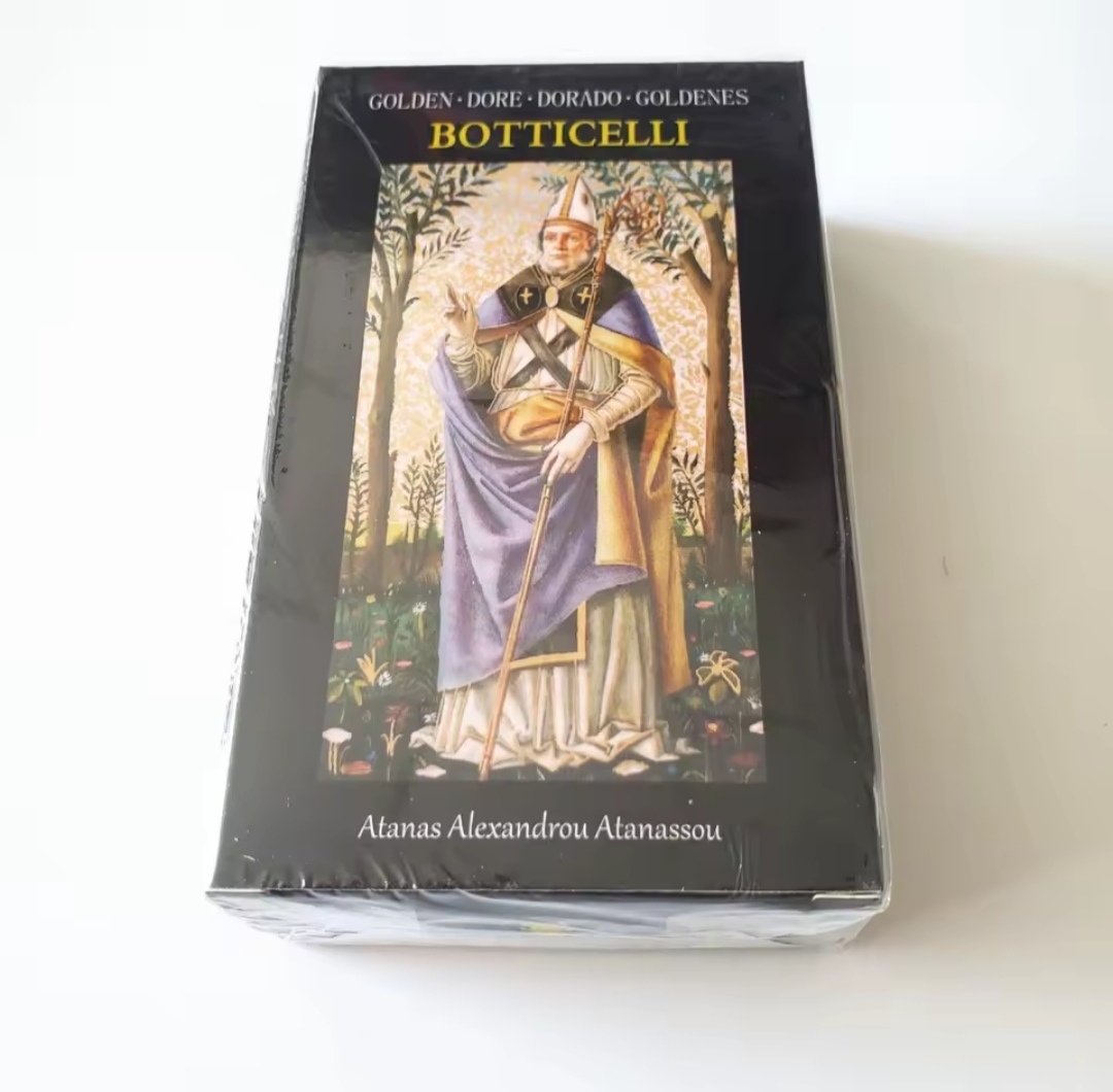 Золоте Таро Боттичеллі. 7 х 12 см Golden Botticelli Tarot. Lo Scarabeо. Карти Таро.