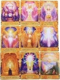 Ангел відповідає карти оракули Angel Answers Oracle card 44 карт у жерстяній коробці з позолоченим тисненням. Карти Таро.