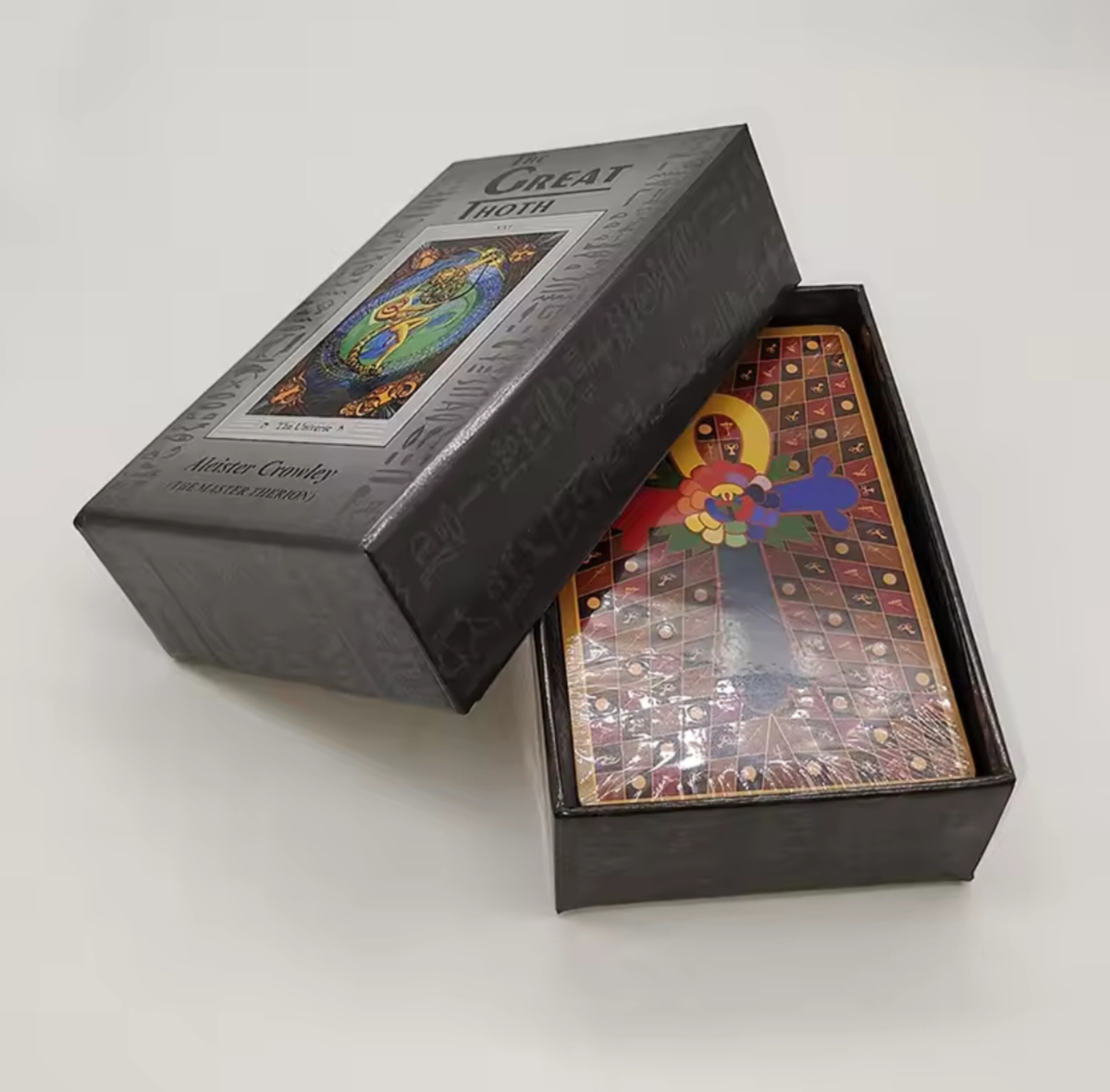 Великий Тота Алестер Кроулі 13 х 8 см щільна коробка. The Great Thoth. Aleister Crowley Карти Таро.