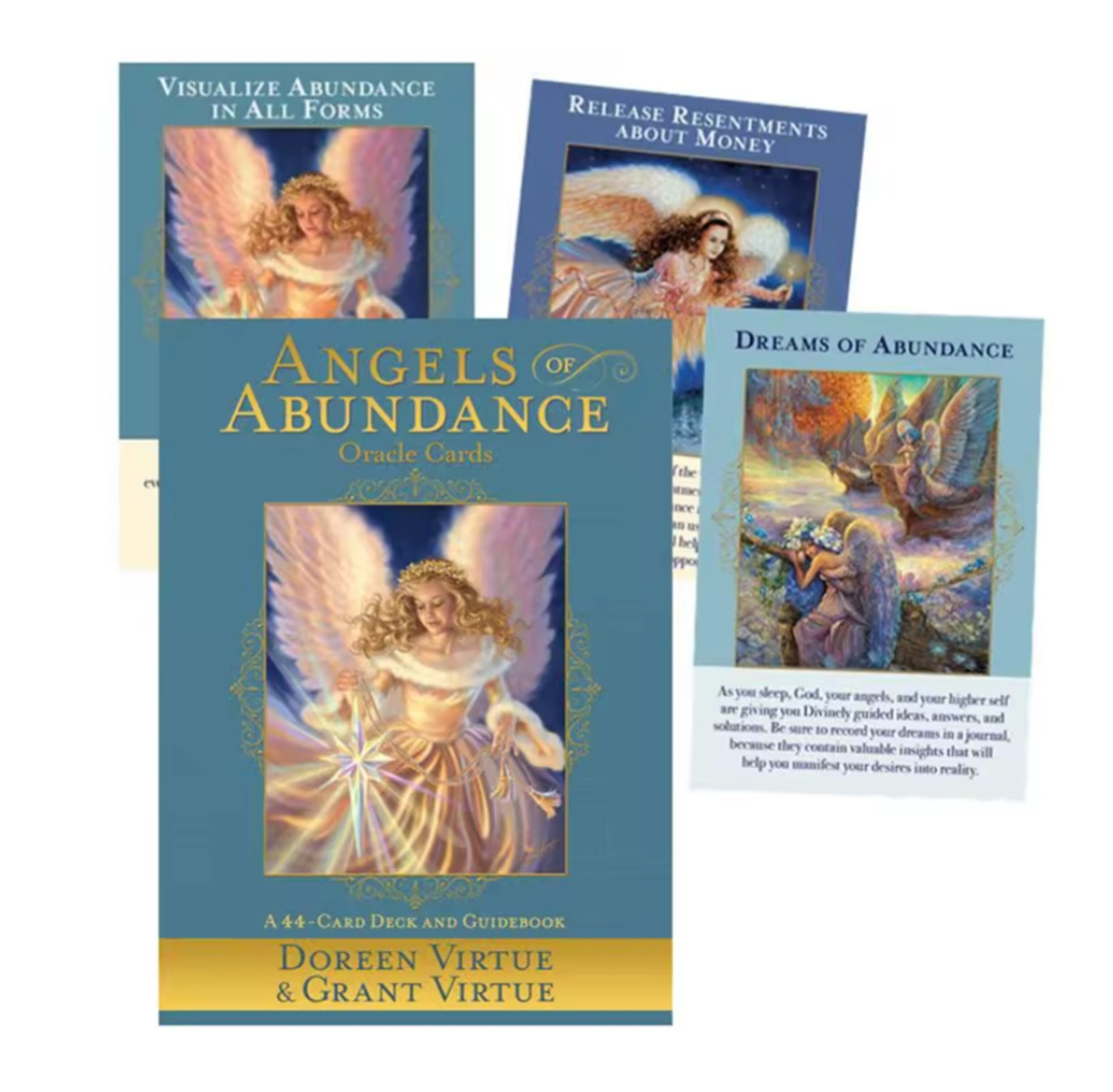 Ангели Достатку 44 оракульних карт. Дорін Вірче, Грант Вірче Angels of Abundance. Doreen Virtue, Grant Virtue. Карти Таро.