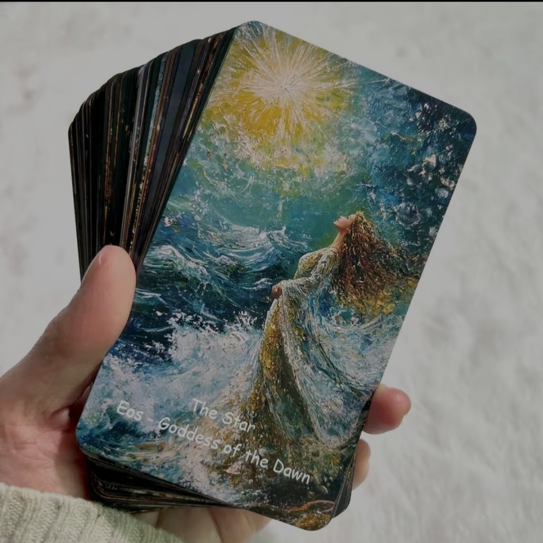 Карти Таро Грецької Міфології Олімпіан 78 карт в коробці 7 х 12 см Olimpian Tarot Cards. Карти Таро