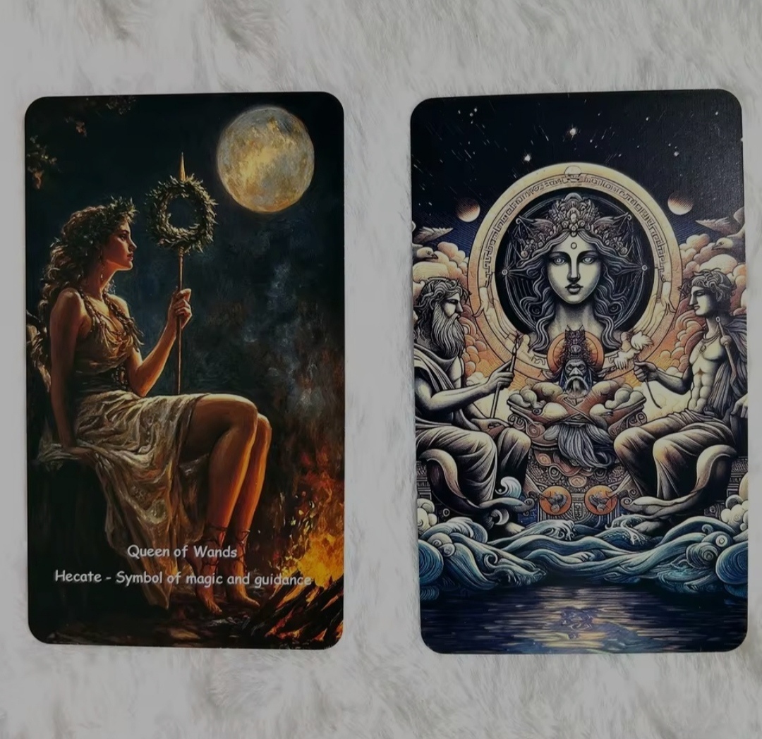 Карти Таро Грецької Міфології Олімпіан 78 карт в коробці 7 х 12 см Olimpian Tarot Cards. Карти Таро