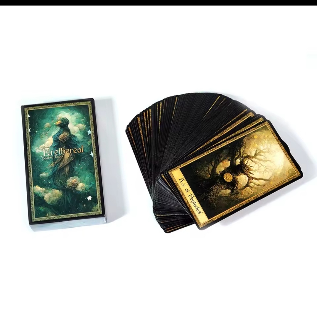 Таро Ефірних Тіней 78 карт 10,5х6 см. Erethereal Shadow Tarot. Карти Таро.