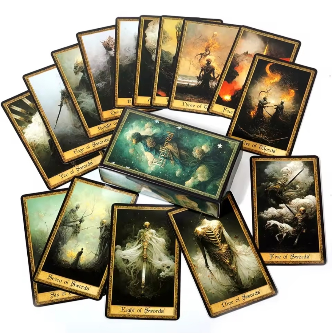 Таро Ефірних Тіней 78 карт 10,5х6 см. Erethereal Shadow Tarot. Карти Таро.