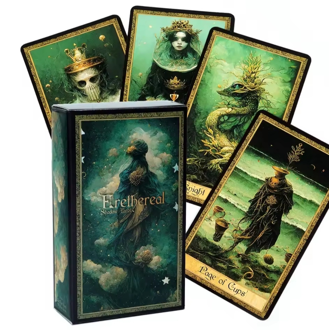 Таро Ефірних Тіней 78 карт 10,5х6 см. Erethereal Shadow Tarot. Карти Таро.
