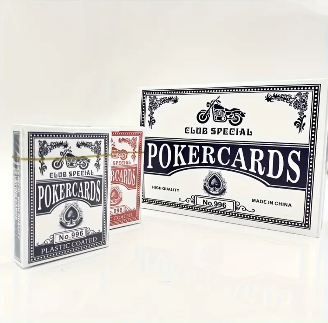 Пластикові покерні Сині карти 63х88 мм Спеціальна пропозиція клубу. Pokercards Club Special. Гральні карти.