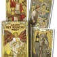 Золоті карти Таро в стилі модерн 78 карток 12x7 см. Golden Art Nuveav taror. Карти Таро.