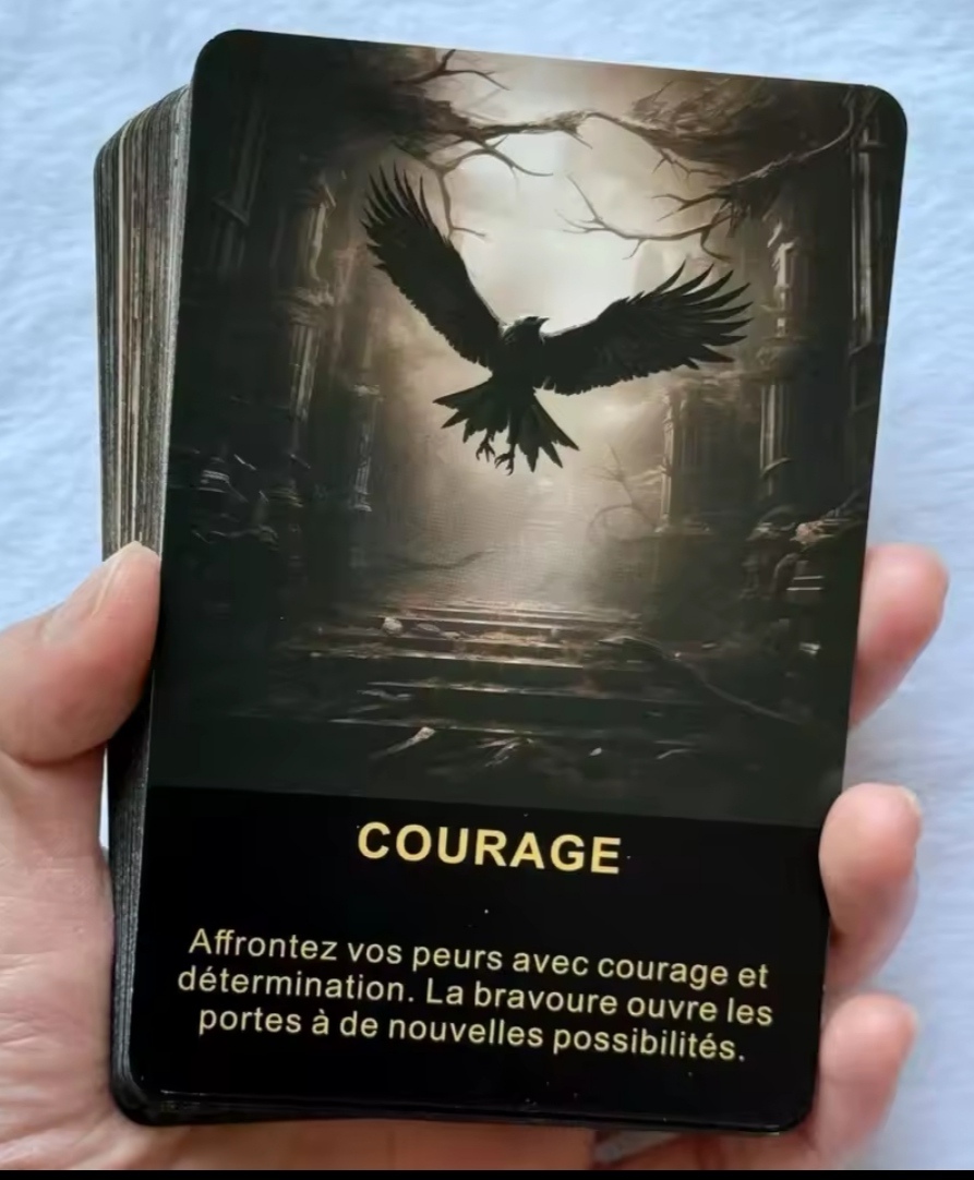 Оракул Проникливість Ворона на 50 карток 8х12 см. Crows Insight card deck. Таро карти.