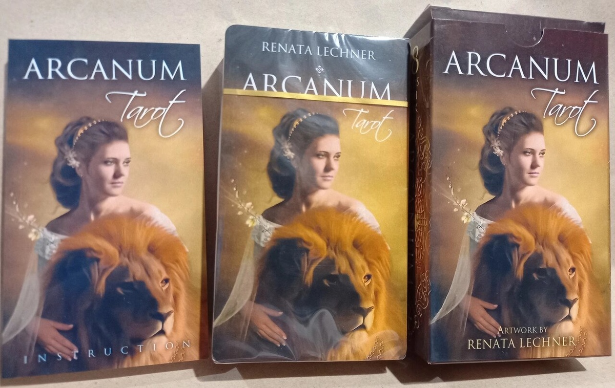 Арканум Таро Рената Лехнер видавництво ANKH 78 карток 12 х 6,5 см + брошура. Arcanum Tarot Renata Lechner. Карти Таро.