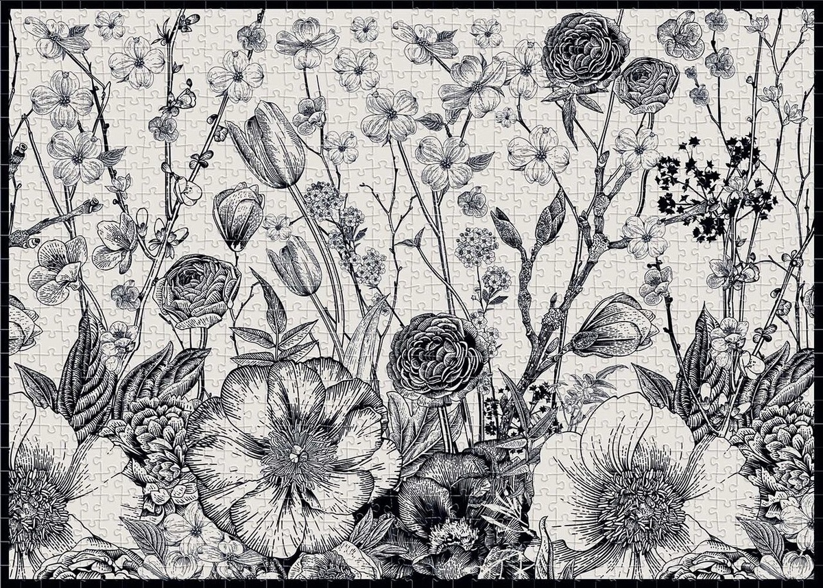 Пазли тришарові ТМ INTERDRUK  Flowers 1 розмір 48х67 см.,1000 шт.