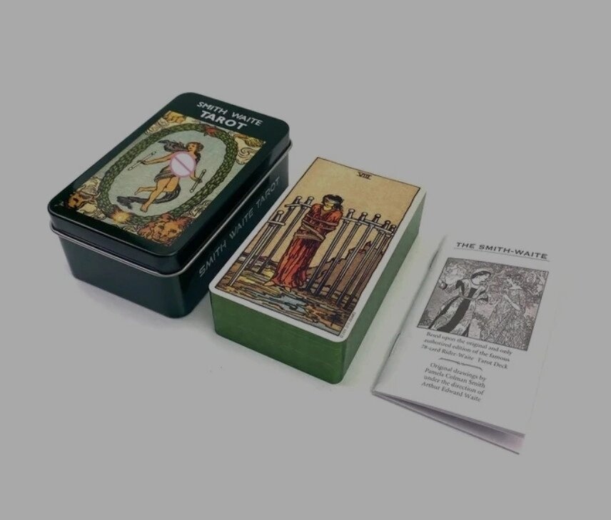Таро Уейт Смітт. Smith-Waite Centennial Tarot Deck. 78 штук у жерстяній коробці з позолоченим тисненням. Карти Таро.
