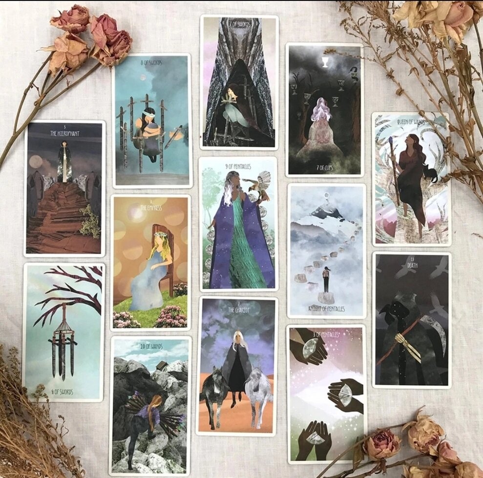 Таро Шукача Зірок, колода з 79 карт 12 х 7 см Нікі Феррада. The Star Seeker Tarot 79 card Nicky Ferrada. Карти Таро.