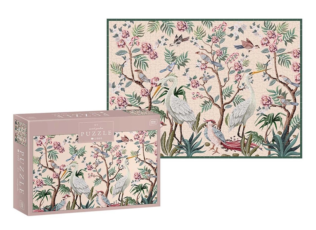 Пазли тришарові ТМ INTERDRUK  Secret Garden 1 розмір 48х67 см.,1000 шт.