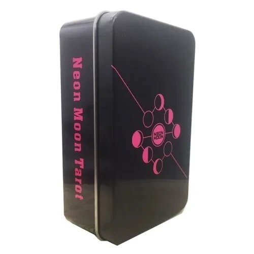 Таро Неонового Місяця. Neon Moon Tarot. 78 карток у бляшаній коробці. Карти Таро.