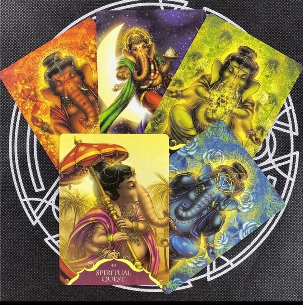 Шепот Господа Ганеши. Анджела Хартфілд Whespers jof Lord Ganesha Angela Hartfield. Карти Таро.