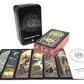 Таро Розбите Дзеркало в бляшаній коробці із золотим тисненням. Broken Mirror Tarot. Карти Таро.