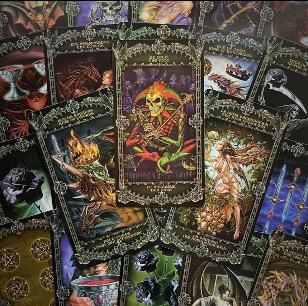 Алхімічне Таро Англії 1977 78 карт 10,5 х 6 см Alchamy Angland Tarot 1977 Карти Таро.