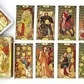 Золоте Таро в стилі модерн 78 карт 10,5 х 6 см. Golden Art Nuveav taror. Карти Таро.