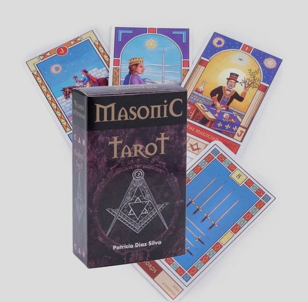 Масонське Таро 78 карт 10.5 х 6 см Masonic Tarot. Карти Таро.