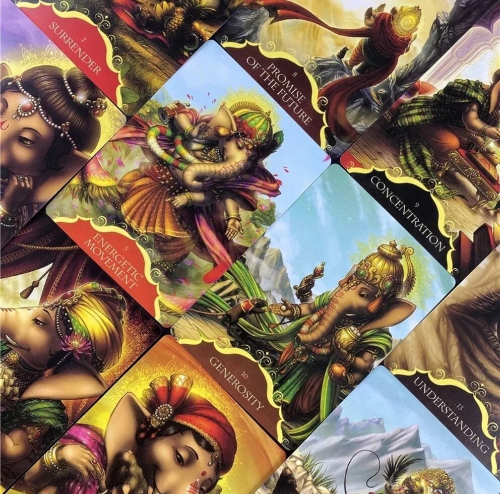 Шепот Господа Ганеши. Анджела Хартфілд Whespers jof Lord Ganesha Angela Hartfield. Карти Таро.