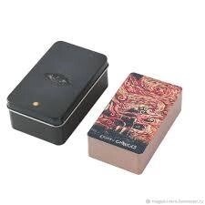Призма бачення Таро в бляшаній коробці із золотим тисненням. The Prisma Visions Tarot. Карти Таро.