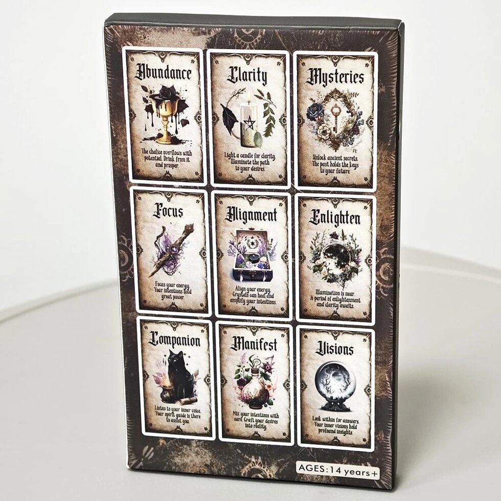 Оракули Мудрої Відьми 20 карт. Wise Witch Oracle cards. Карти Таро.