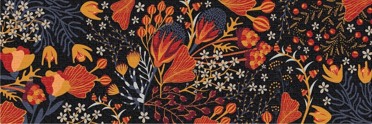 Пазли тришарові панорамні ТМ INTERDRUK  Flowers 2 розмір 32х96 см.,1000 шт.