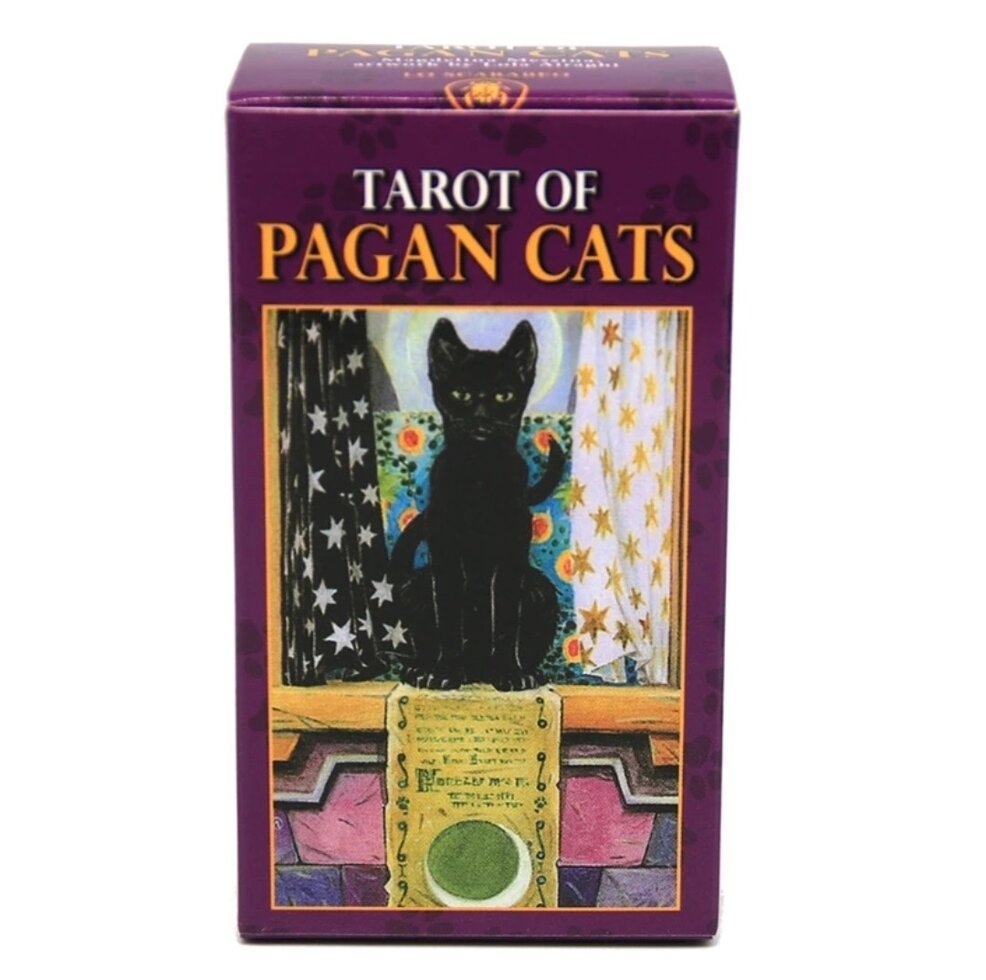 Таро Язичних котів міні колода на 78 карт 8 х 4,5 см Tarot of Pagan Cats. Карти Таро.