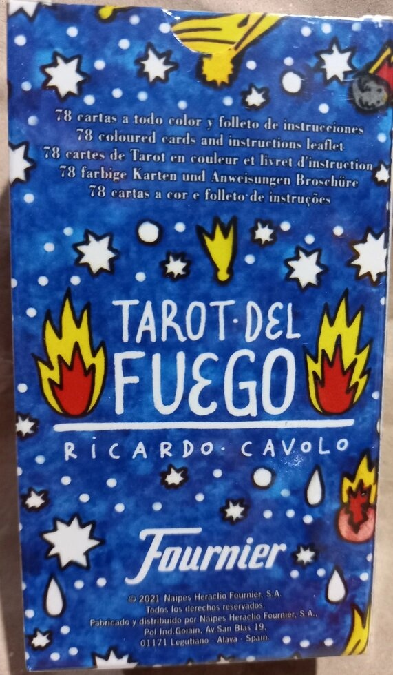 Таро дель Фуго. Tarot del Fuego. 78 карток + інструкція. Карти Таро.